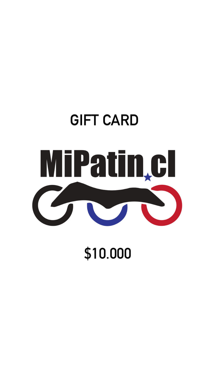 Tarjeta de regalo www.mipatin.cl $10.000