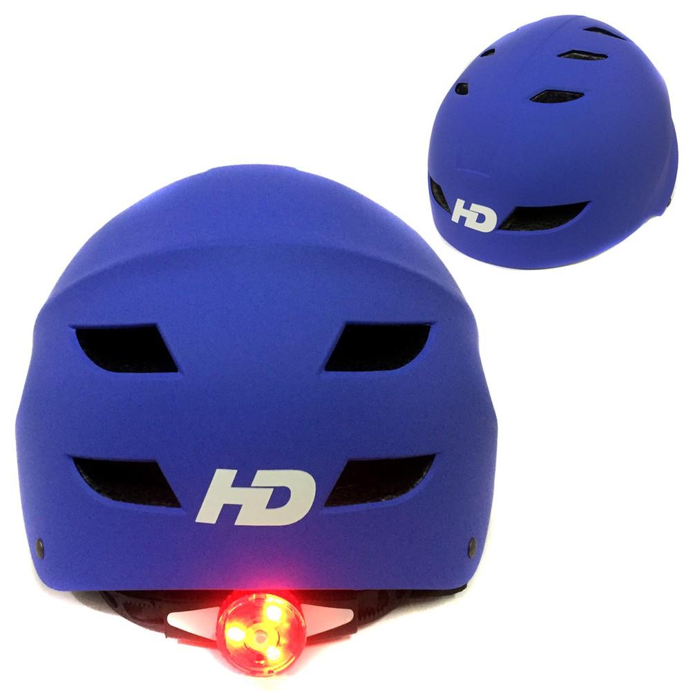Casco Ajustable Azul Con Luz